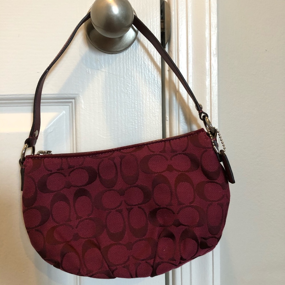 Coach Signature Mini Hobo Handbag